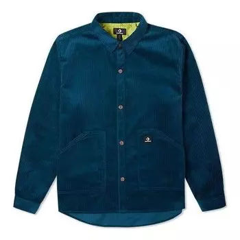 Рубашка corduroy button shirt 'blue' Converse, синий