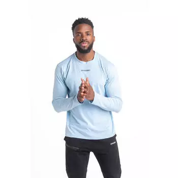 Рубашка Core с длинным рукавом — для фитнеса — для мужчин — светло-голубая AESTHETIC WOLF, цвет blau