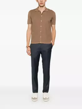 Рубашка Corneliani со вставками, коричневый