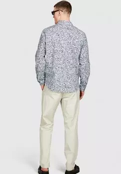 Рубашка Cotton Light Blue Printed Sisley, светло-голубая