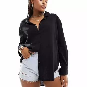Рубашка Cotton On Relaxed Oversized, черный