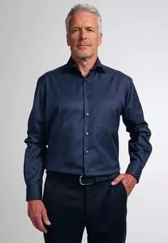 Рубашка Cover Shirt Деловая рубашка, комфортного кроя, непрозрачная, мужская ETERNA, цвет 14 Blau