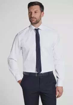 Рубашка Cover Shirt Деловая, современный крой, воротник Кент, мужская ETERNA, белый
