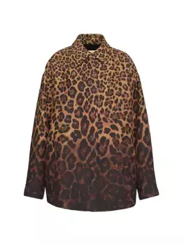 Рубашка Crepe Couture Animalier Degrad Valentino Garavani, цвет animal print