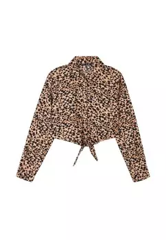 Рубашка CROP ANIMALIER Terranova, бежевый