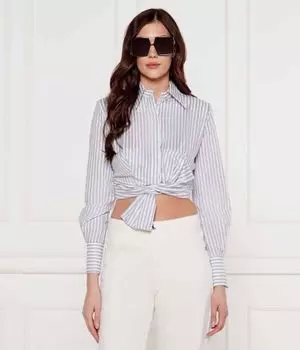 Рубашка Cropped fit Elisabetta Franchi, синий