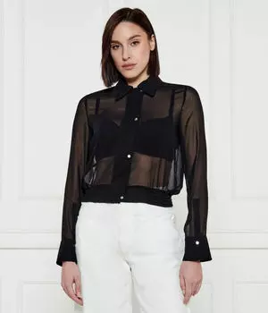 Рубашка Cropped fit Pinko, черный