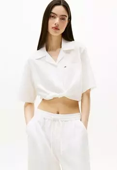 Рубашка CROPPED RELAXED SHORT SLEEVE Tommy Jeans, белый