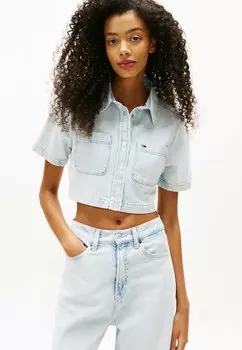 Рубашка CROPPED SHORT SLEEVE LIGHTWEIGHT Tommy Jeans, синий