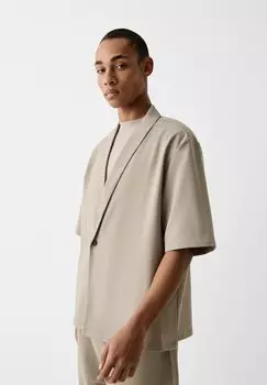 Рубашка CROSSOVER SHORT SLEEVE BOXY FIT Bershka, цвет sand