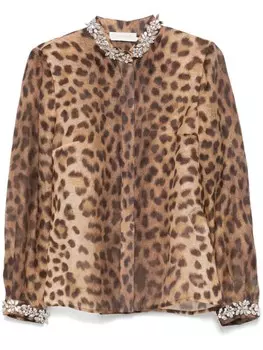 Рубашка Crush ZIMMERMANN, коричневый