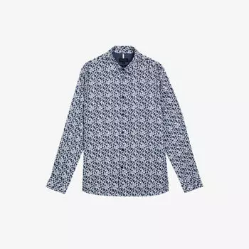 Рубашка Cupua из эластичного хлопка с цветочным принтом Ted Baker, белый