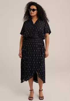 Рубашка Curve WE Fashion, черная