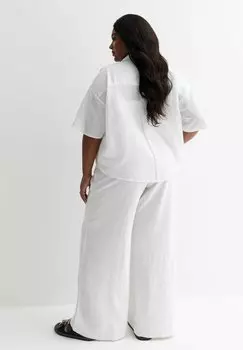 Рубашка Curves White Short Sleeve New Look, белая