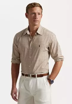 Рубашка CUSTOM FIT CHECKED STRETCH POPLIN SHIRT Polo Ralph Lauren, оранжевый