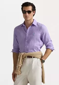 Рубашка CUSTOM FIT LINEN SHIRT Polo Ralph Lauren, фиолетовый