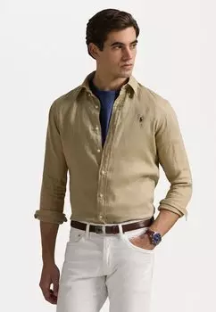 Рубашка CUSTOM FIT LINEN SHIRT Polo Ralph Lauren, бежевый