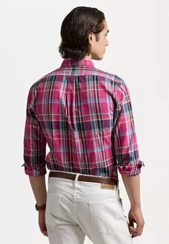 Рубашка CUSTOM FIT PLAID OXFORD SHIRT Ralph Lauren, розовый