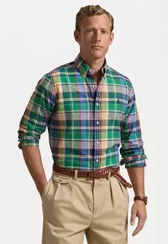Рубашка CUSTOM FIT PLAID OXFORD SHIRT Ralph Lauren, зеленый