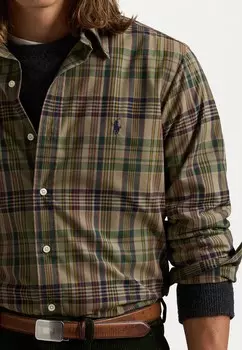 Рубашка CUSTOM FIT PLAID PERFORMANCE SHIRT Polo Ralph Lauren, хаки