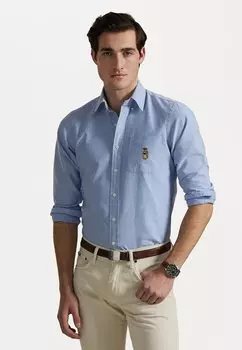 Рубашка Custom Fit Polo Bear Oxford Polo Ralph Lauren, синий