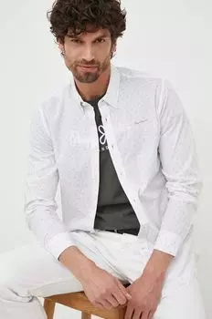 Рубашка Cuxton из хлопка Pepe Jeans, белый