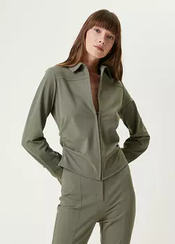 Рубашка цвета хаки с рюшами Academia