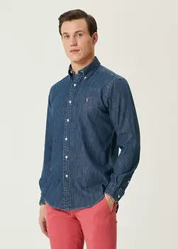 Рубашка цвета индиго Polo Ralph Lauren