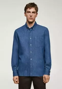 Рубашка DAKOTA Mango, цвет mittelblau