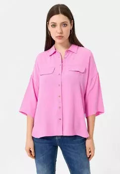 Рубашка dandalo на пуговицах, розовый