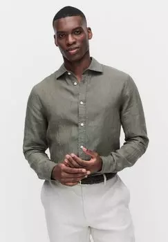 Рубашка DANTE LINEN Blck, светло-зеленый