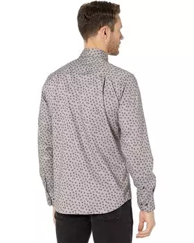 Рубашка David Donahue Fusion Shirt, цвет Gray/Merlot