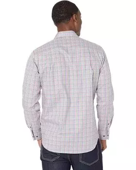 Рубашка David Donahue Fusion Shirt, цвет Pink/Chocolate