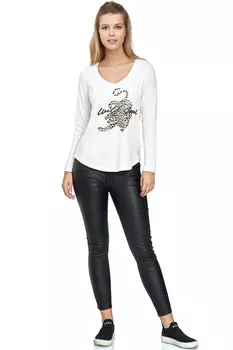 Рубашка Decay mit Tigermotiv, белый