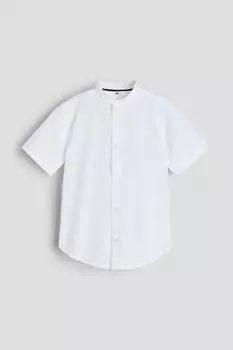 Рубашка «дедушка» из хлопка H&M, белый