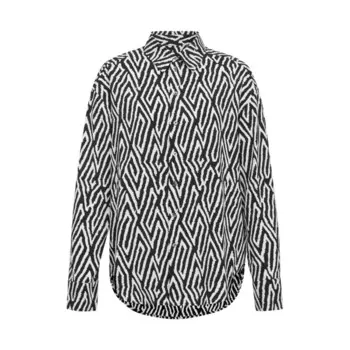 Рубашка Deep Breath полосатый, черно-белый