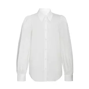 Рубашка Deep Breath с лацканами и пышными рукавами, зеленый