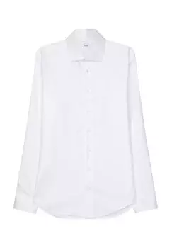 Рубашка деловая, фигурного кроя, воротник Кент, мужская Seidensticker, белый