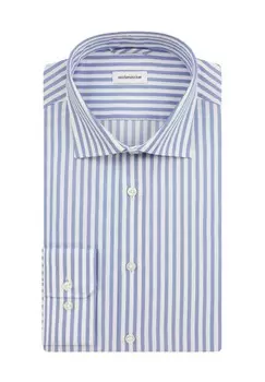 Рубашка деловая, фигурного кроя, воротник Кент, мужская Seidensticker, цвет 13 Mittelblau