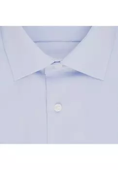 Рубашка деловая, индивидуального покроя, хлопок, без глажки, мужская seidensticker, светло-синий