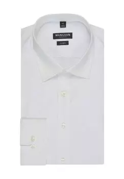 Рубашка деловая, облегающая, мужская Manguun Collection, белый