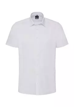 Рубашка деловая, облегающая, мужская OLYMP, белый