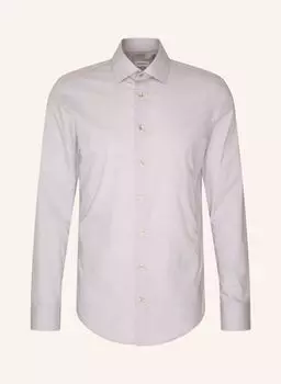 Рубашка деловая облегающая Seidensticker, бежевый