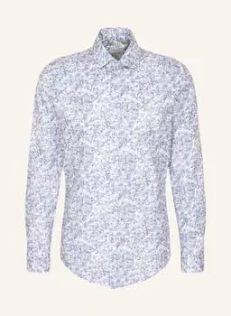 Рубашка деловая облегающая Seidensticker, голубой