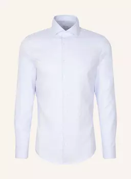 Рубашка деловая облегающая Seidensticker, голубой