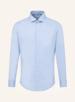 Рубашка деловая облегающая Seidensticker, голубой