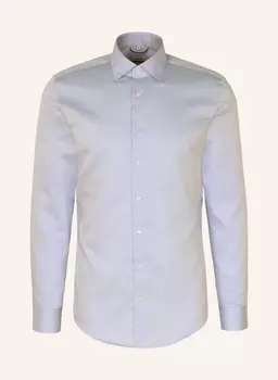 Рубашка деловая облегающая Seidensticker, голубой
