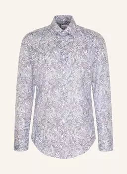 Рубашка деловая облегающая Seidensticker, голубой