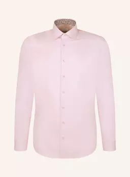 Рубашка деловая облегающая Seidensticker, розовый