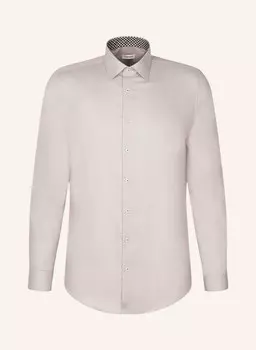 Рубашка деловая облегающая Seidensticker, серый
